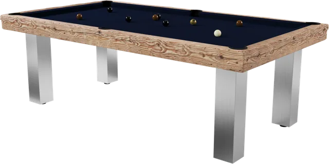 Billard Megève de Maison Toulet, cadre en vieux bois, détouré.